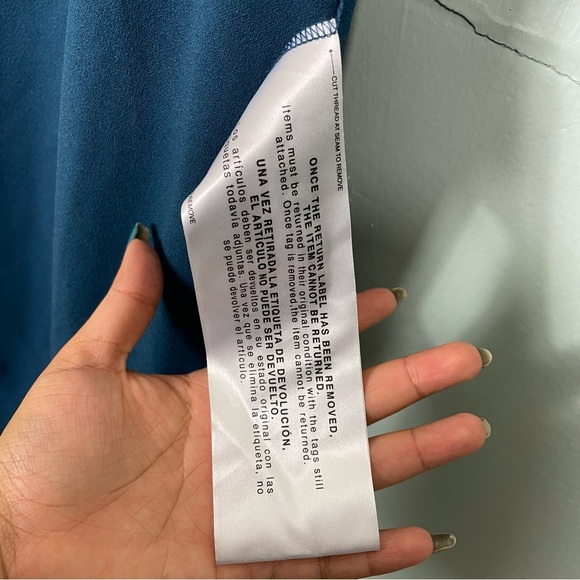 Nordstrom Dress The Population Vanessa Peacock Blue Halter Body Con Midi Medium - Picture 5 of 10